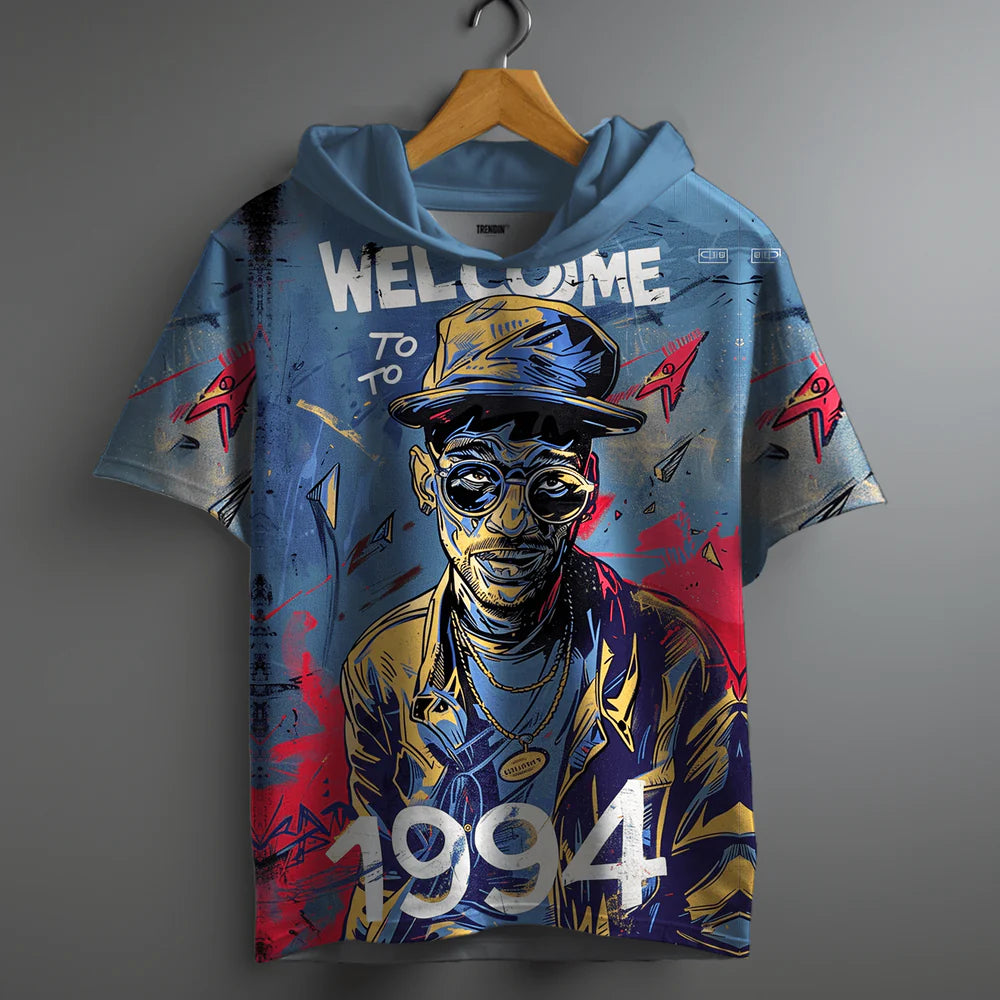 Urbanshirts Retro Visionary Oversized Printed Hoodie