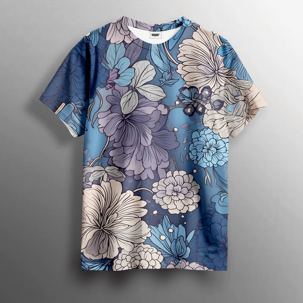 Urbanshirts Floral Cascade Printed Tee - Stylish Cotton Streetwear