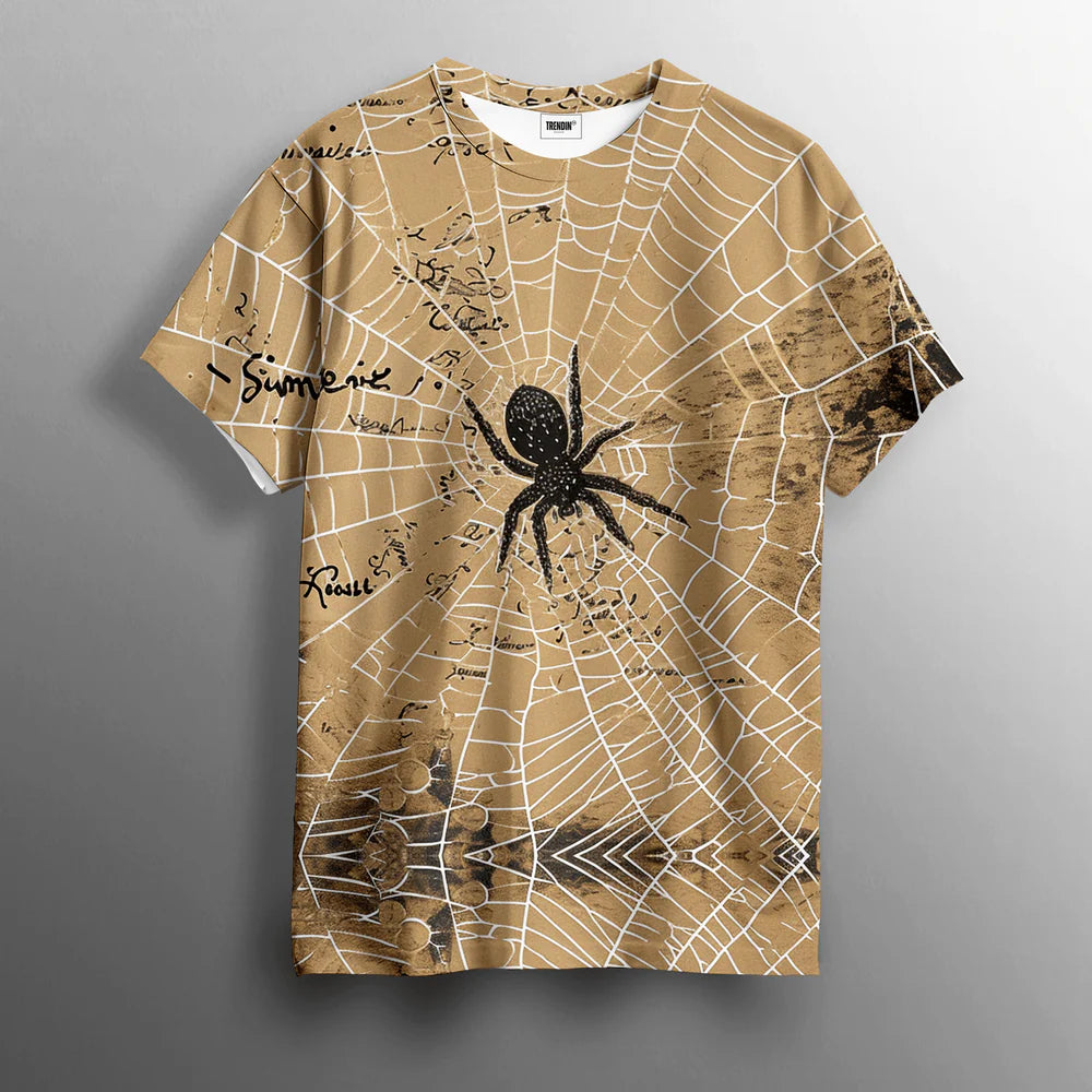 Urbanshirts Spider Secrets Printed Tee for Bold and Mysterious Streetwear